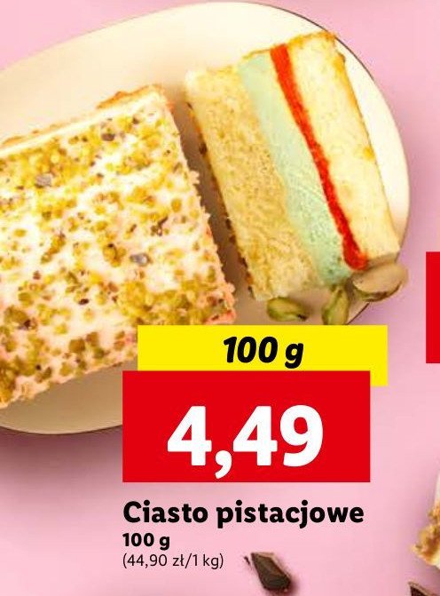 Ciasto pistacjowe promocja