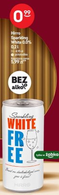 Napój musujący Hirro Sparkling White 0.0% 0,2l promocja w Żabka