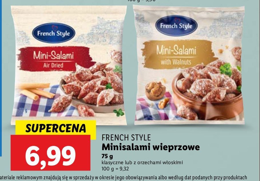 Mini salami klasyczne French style promocja w Lidl