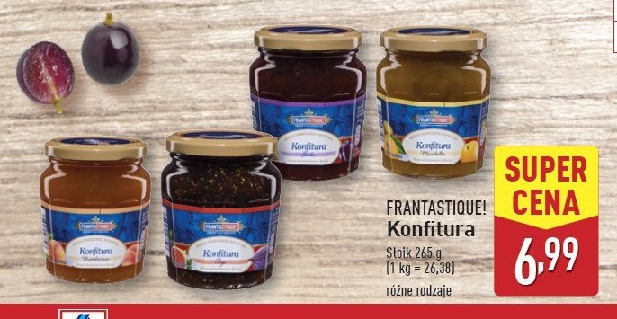 Konfitura brzoskwinia Frantastique! promocja w Aldi