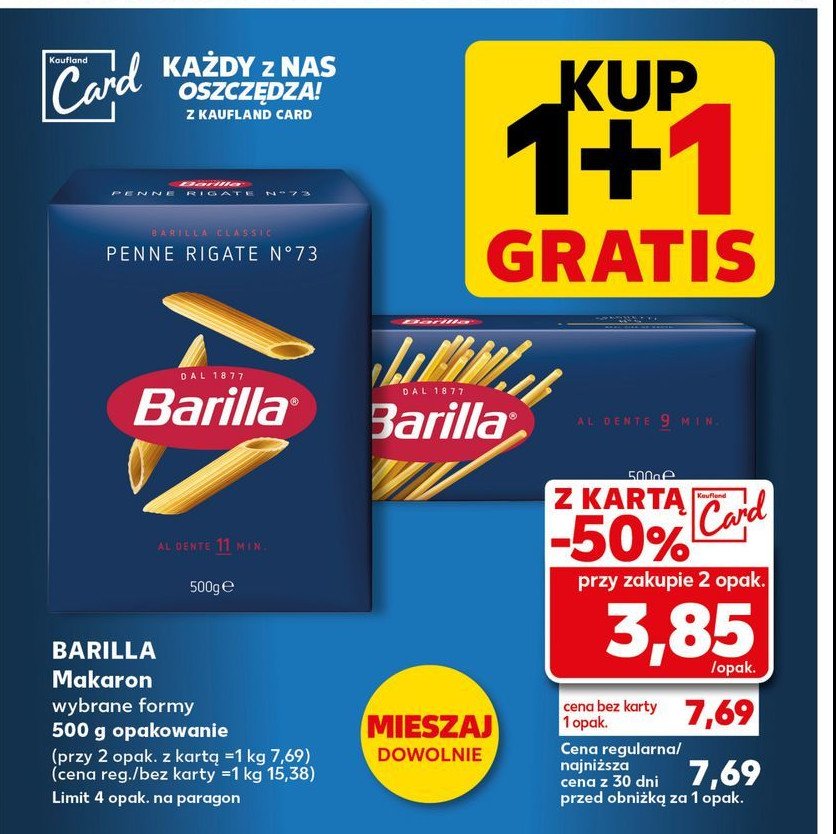 Makaron spaghetti no 5 Barilla promocja w Kaufland