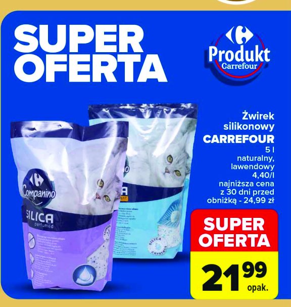 Żwirek bentonitowy naturalny Carrefour promocja