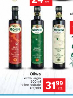 Oliwa z oliwek Monini d.o.p. val di mazara promocja