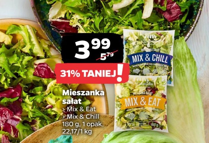 Mix sałat mix & chill Z ZIELENIAKA NETTO promocja