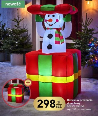 Bałwan w prezencie dmuchany promocja w Castorama