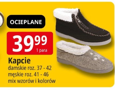 Kapcie damskie roz. 37 - 42 promocja w Leclerc