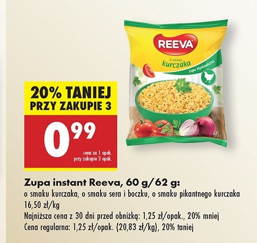 Zupa o smaku kurczaka Reeva promocja w Biedronka