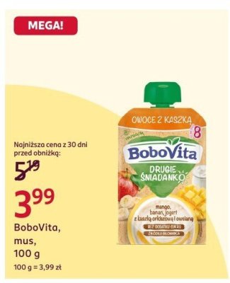 Mus Drugie Śniadanko, 100 g promocja w Rossmann