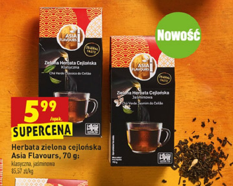 Herbata zielona klasyczna Asia flavours promocja