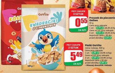 Płatki GoVita różne rodzaje promocja w Dino