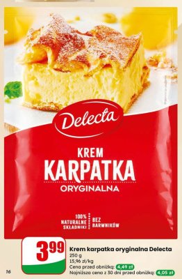 Krem Karpatka oryginalna Delecta promocja w Dino