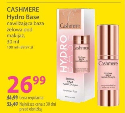Baza nawilżająca CASHMERE Hydro Base żelowa pod makijaż promocja w Hebe