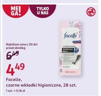 Wkładki higieniczne Facelle 28 szt. promocja w Rossmann