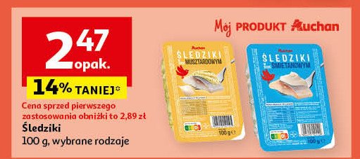 Śledziki w sosie musztardowym Auchan promocja