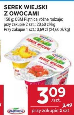 Serek wiejski z owocami promocja w Stokrotka