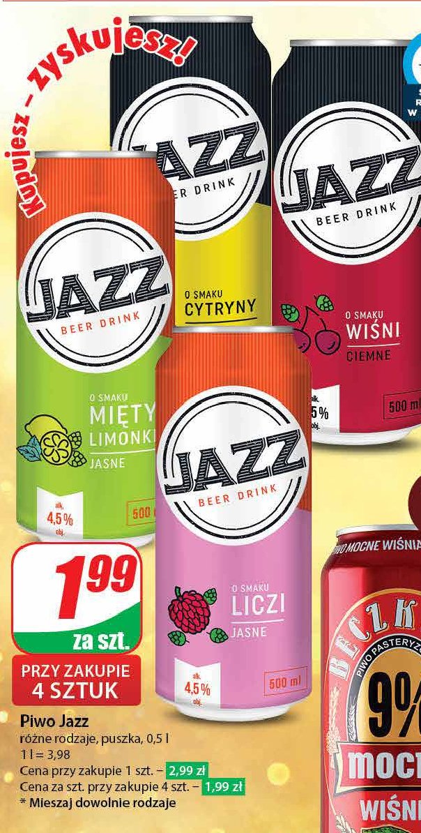 Piwo Jazz cytryna promocja