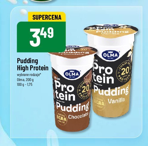 Pudding chocolate Olma high protein promocja