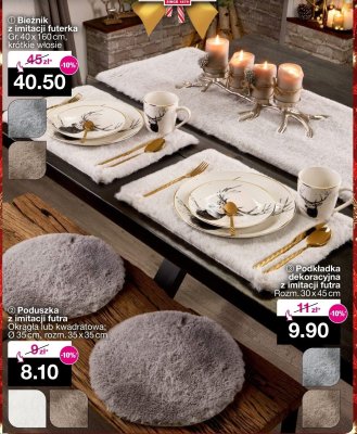 Podkładka dekoracyjna z imitacji futra Rozm.30x45cm promocja w Woolworth