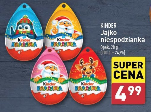 Jajko niespodzianka renifer Kinder niespodzianka promocja w Aldi