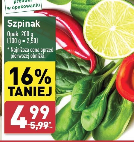 Szpinak promocja