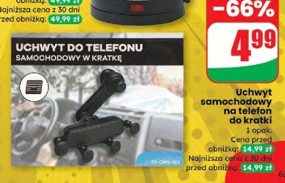 Uchwyt samochodowy na telefon do kratki promocja w Dino
