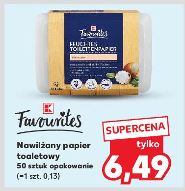 Papier nawilżany K-classic favourites promocja w Kaufland