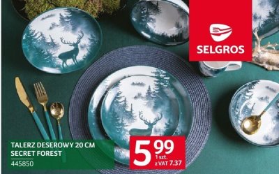 Talerz deserowy 20 cm Secret Forest promocja w Selgros