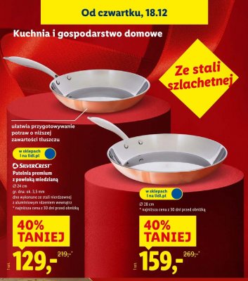 Patelnia premium z powłoką miedzianą SilverCrest ⌀ 24 cm promocja w Lidl