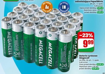 Baterie cynkowe Megacell AA R06 promocja w Dino