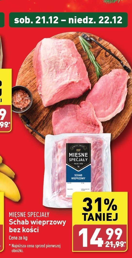 Schab wieprzowy bez kości Mięsne specjały zawsze świeże (aldi) promocja