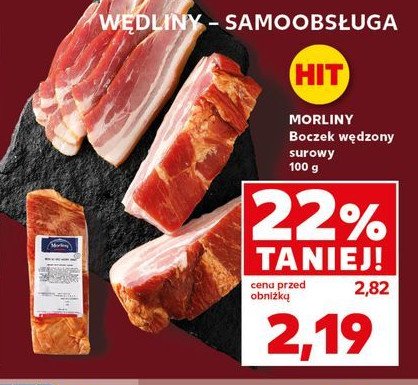 Boczek surowy wędzony Morliny promocja w Kaufland