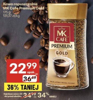 Kawa rozpuszczalna MK Cafe Premium Gold promocja w Delikatesy Centrum