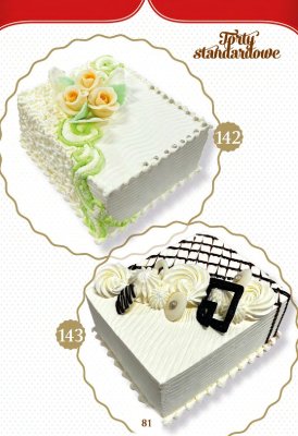 Tort standardowy czarno-bia艂y (143) Ciastkarnia promocja w TOPAZ