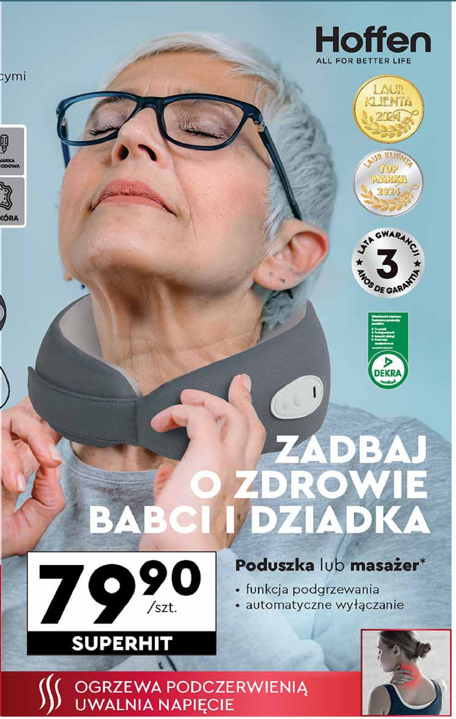 Poduszka masująca Hoffen promocja w Biedronka