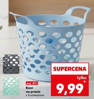 Kosz na pranie z 2 uchwytami promocja w Kaufland