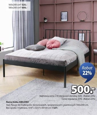 Rama łóżka ABILDRO promocja w Jysk
