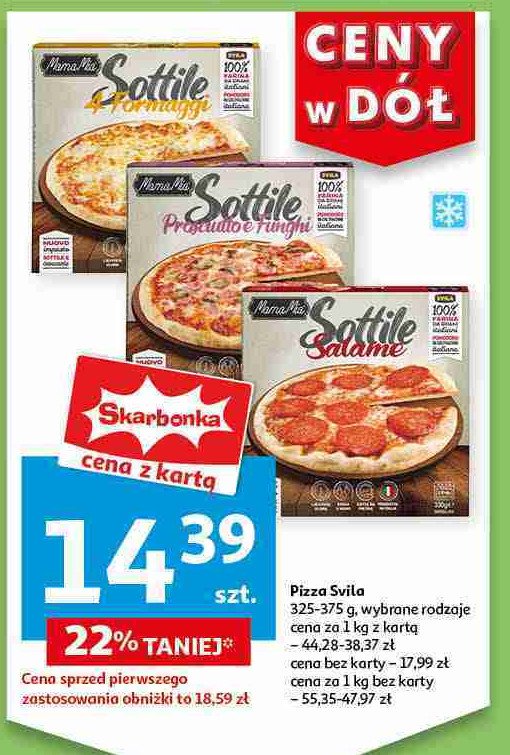 Pizza prosciutto e funghi Svila sottile promocja