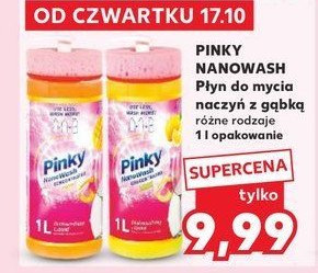 Płyn do mycia naczyń z gąbką mango Pinky nano wash promocja