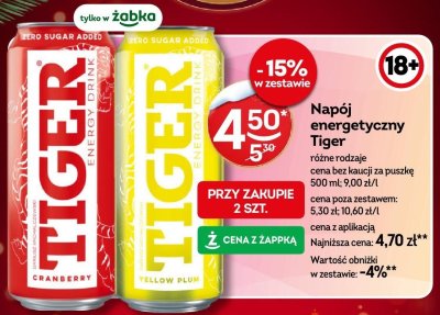 Napój energetyczny Tiger różne rodzaje promocja w Żabka