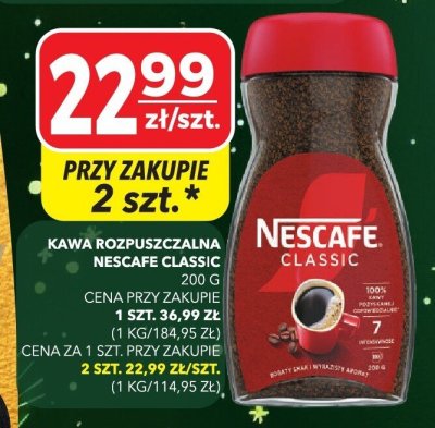 Kawa rozpuszczalna Nescafe Classic promocja w Top Market