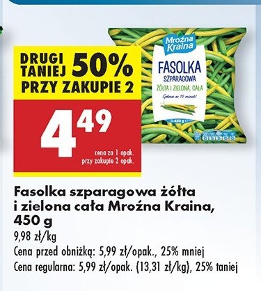 Fasolka szparagowa żółta i zielona Mroźna kraina promocja w SPAR