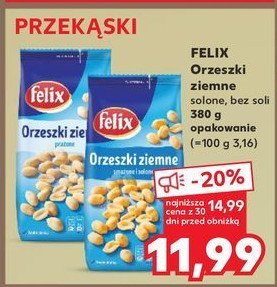 Orzeszki ziemne prażone bez soli Felix orzeszki promocja