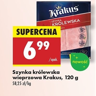 Szynka królewska Krakus animex promocja w Biedronka