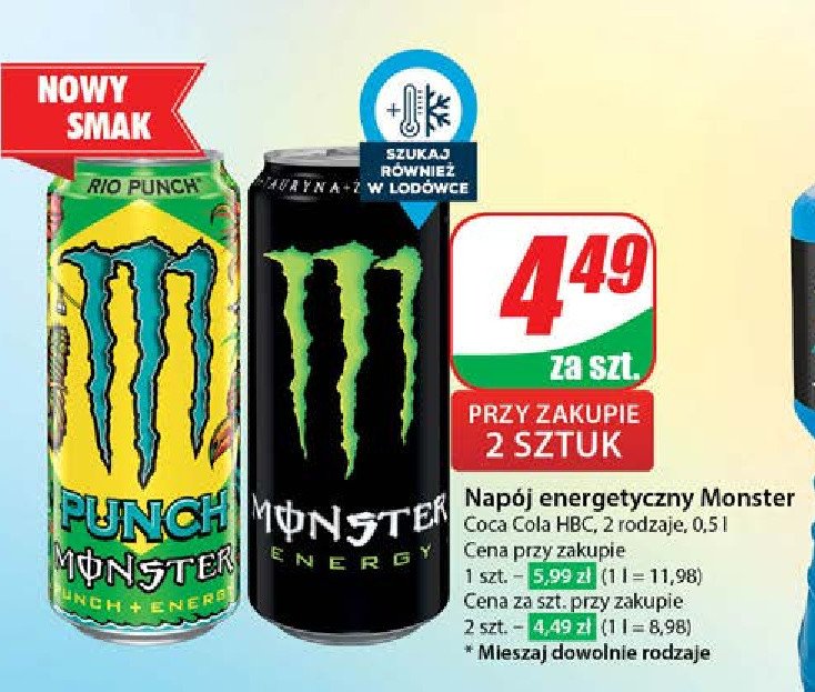 Napój energetyczny Monster energy rio punch promocja w Dino