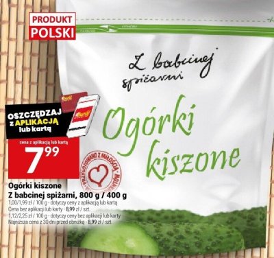 Ogórki kiszone Z babcinej spiżarni, 800 g / 400 g promocja w Twój Market