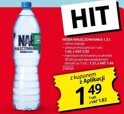 Woda Nałęczowianka 1,5L różne rodzaje promocja w Selgros