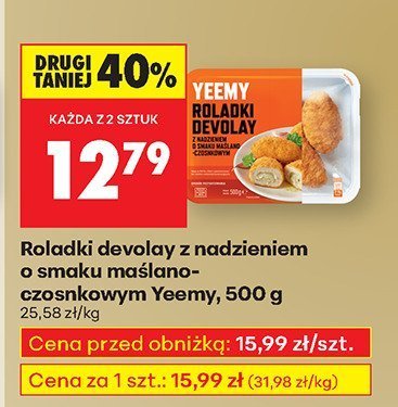 Roladki devolay z nadzieniem o smaku maślano-czosnkowym promocja w Biedronka