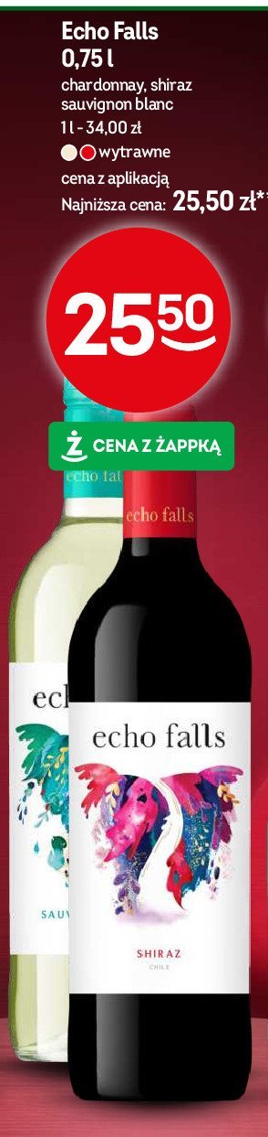 Wino ECHO FALLS CHARDONNAY promocja w Żabka