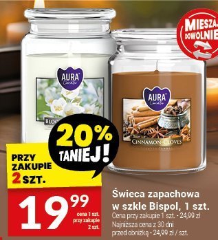 Świeca zapachowa w szkle Bispol promocja w Twój Market