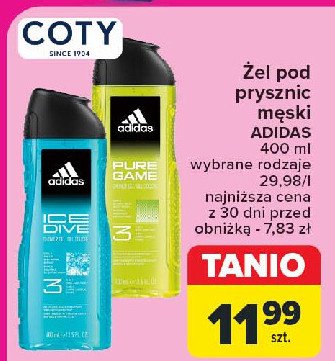 Żel pod prysznic ice dive Adidas body hair face 3 Adidas cosmetics promocja